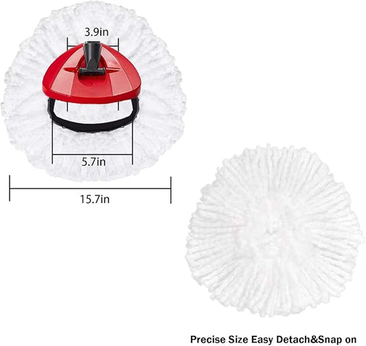 3 Pack Spin Mop Replacement Head Mop Refill Compatible with Oceda Triangle Swivel Mops Microfiber Swivel Mop Refill,Deep Clean,Machine Washable and Easy to Replace
