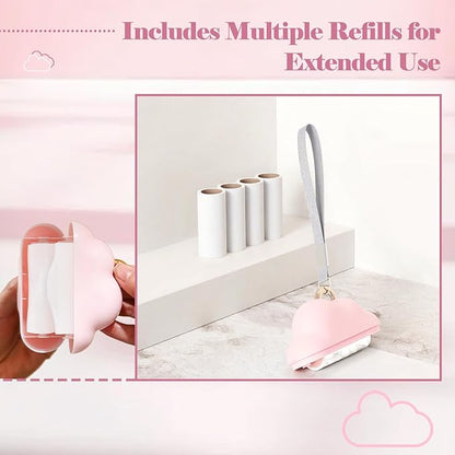 Mini Lint Roller & Lint Remover - Reusable Pet Hair Remover with Extra Sticky Refills for Clothes, Furniture | Lint Rollers for Pet Hair Extra Sticky | Portable Travel Size Lint Roller