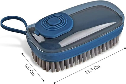 Cleaning Brush with Soap Dispenser for Kitchen, Sink, Dish Washer with Stand|Multi-Functional Cloth Brush for Washing Clothes Kitchen Dish Cleaning with Liquid Dispenser (DishBrush+ClothBrush)