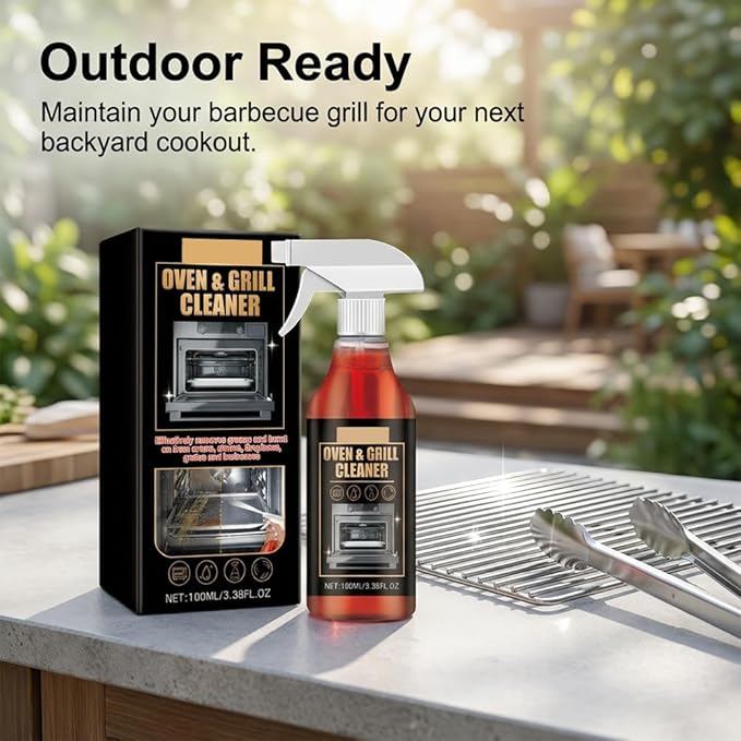 Kitchen Heavy Oil Cleaner Spray,Clean Spray Cleaner for Ovens,Countertops,Stovetop,100Ml All Purpose Kitchens Heavy Oil Cleaning Agent (2PC)