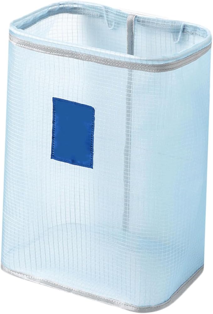 1Pc Wall Mounted Foldable Laundry Hamper Clothes Basket for Bathroom Bedroom Dorm Room Closet Space Saving Organizer for Dirty Clothes Blue