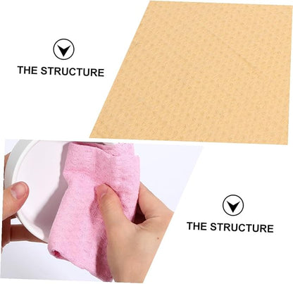 VICASKY 4pcs 100% Cotton Dish Cloth Set, Absorbent Kitchen Cleaning Wipes, Sturdy Lint-Free Cloths for Counter and Dishwashing Use