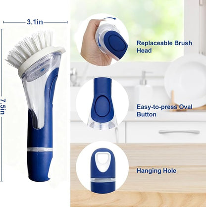 CELOX Dish Brush with Soap Dispenser, Soap Brush for Kitchen Sink