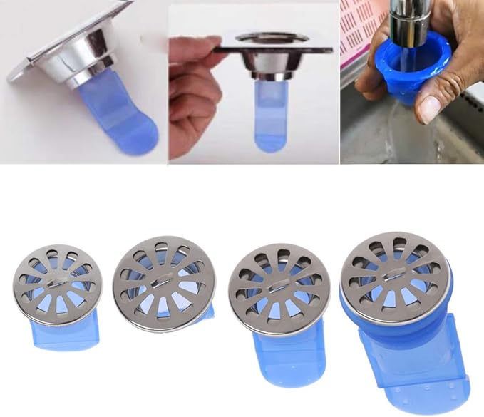 Bathroom Silicone Floor Drain Large Displacement Drain Strainers Deodorant Anti-blocking Drain Stopper