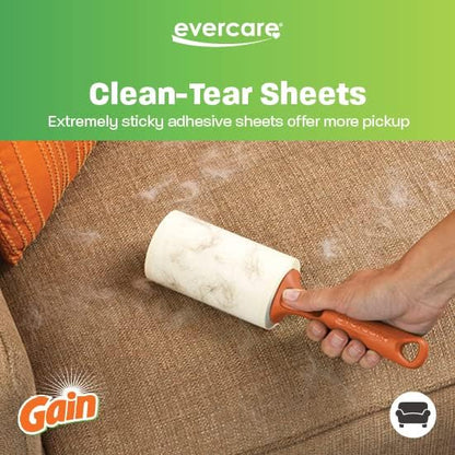 Evercare Gain Scented All-Purpose Lint Roller Brushes with 50 Sheets, Pack of 3 Manual Refillable Lint Rollers with Gain Scent (150 Sheets Total)