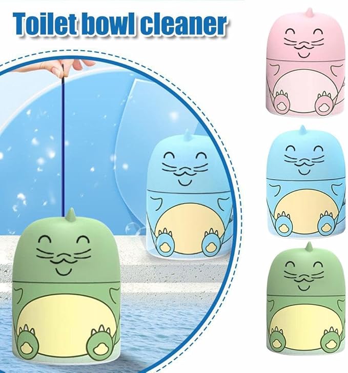 Cute Dinosaur-shaped Magic Toilet Cleaning Bottle, Toilet Cleaner & Toile-t Deodorizer Wonder, Cleaning Tank Cleaner With Ocean, Jasmine, And Peach Scent Leaving Looking Fresh