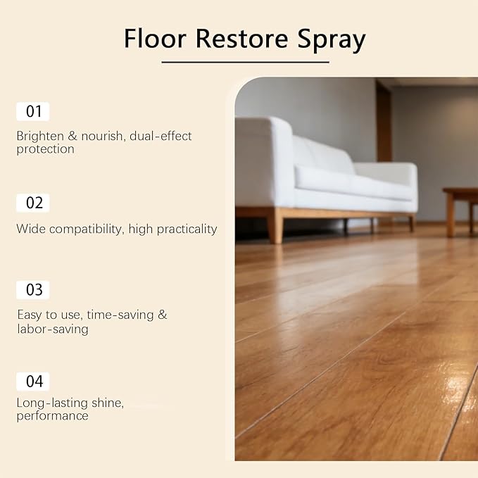 MultiSurface Wood Floor Removes Dirt Leaves Freshing Plant Scent Polishing Restorer Gentle Liquid Polish Sprays