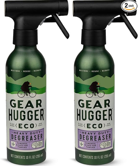 Gear Hugger Degreaser - Eco-Friendly (10 oz, Pack of 2), Degreaser Cleaner Spray - Oven Cleaner, Grill Cleaner & Brake Cleaner, Dissolves Grease & Grime - Plant-Based, No Petroleum, Non-Toxic, No PTFE