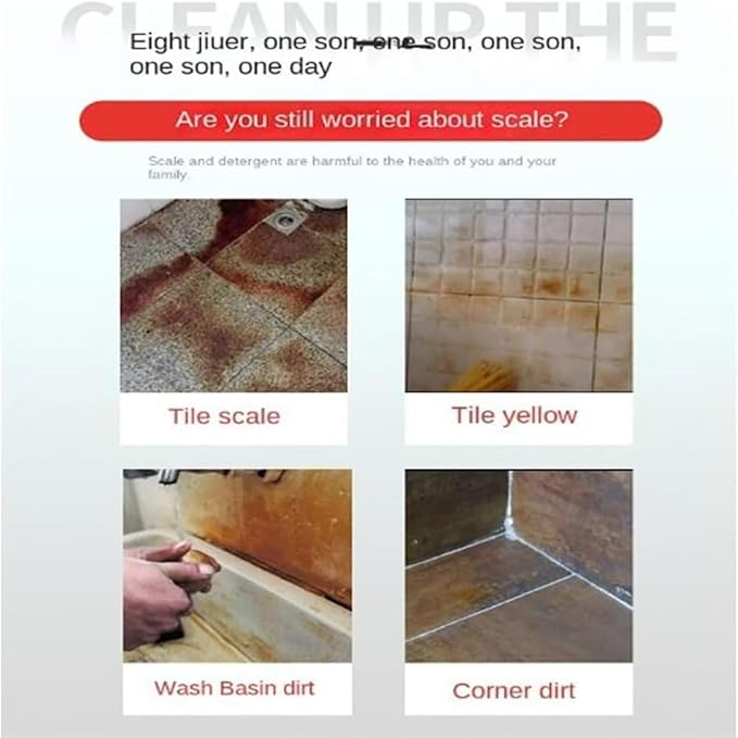 Floor Tile Descaling and Cleaning Artifact Ceramic Tile Floor Cleaner Spray Deep Cleaning Concrete Tile Floor Cleaner Floor Tile Descaling and Cleaning Artifact (1*PCS)