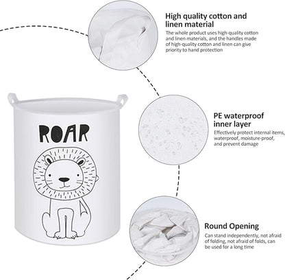 Collapsible Laundry Basket in Bedroom Waterproof Laundry Hamper in Bathroom Large Laundry Bag in College Dormitory Cloakroom Livingroom Nursery Organizer Toy Bin