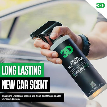 3D Odor Eliminator, GLW Series | Ultra Powerful Air Freshener | Long Lasting Odor Relief | Neutralizes Unwanted Smells | Fresh Scent | DIY Car Detailing (64 Oz) (64OZ)