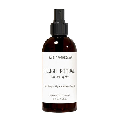 Muse Apothecary Flush Ritual - Aromatic & Refreshing Toilet Spray, Use Before You Go, 2 oz, Infused with Natural Essential Oils - Cara Orange + Fig + Blackberry Vanilla
