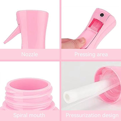 Continuous Mist Spray Bottle for Hair, Face & Plants (6.8oz/200ml) - Ultra Fine Travel-Size Water Mister for Salons, Cleaning, Pets & Skincare Leakproof Design