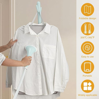 Over the Door Steaming Station With Ironing Gloves,Over The Door Steamer Pad,Steamer Board for Clothes,Portable Garment Steamer Pad, Ideal for Home and Travel
