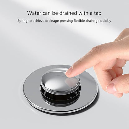 Drain Drain Plug Sink with Hair Strainer Popup Drain Strainer OUniversal Compatibility for Bathroom Sinks Shower Tray Drain Plug