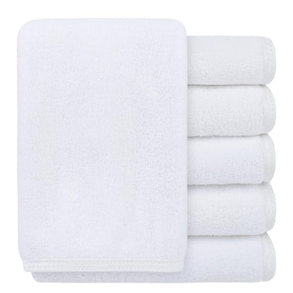 SINLAND Absorbent Coral Velvet Washcloth Ultra Soft Microfiber Face Towels 12 x 12 inch Multi-Purpose Face Cloths for Household and Sport