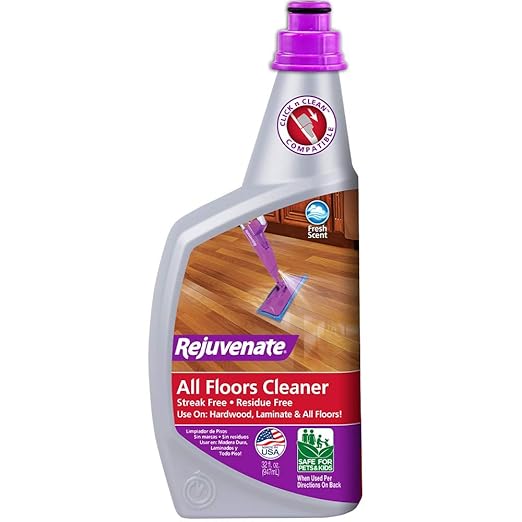 Rejuvenate Professional Wood Floor Restorer and Polish with Durable Finish Easy Mop On Application High Gloss Finish 32oz and Rejuvenate High Performance All-Floors and Hardwood No Bucket Needed Floor Cleaner Powerful PH Balanced Shine with Shine Boost...