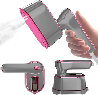 Travel Steamer Iron for Clothes Mini - Portable Ironing Machine Travel Small Size Portable Steamer Travel College Dorm Home Essentials (LightGrey)