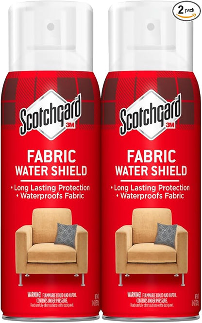 Scotchgard Fabric Water Shield, Water Repellent Spray for Spring and Summer Clothing and Household Upholstery Items, Long-Lasting Protection for Seasonal Fabric, Two 10 Oz Cans (Pack of 2)