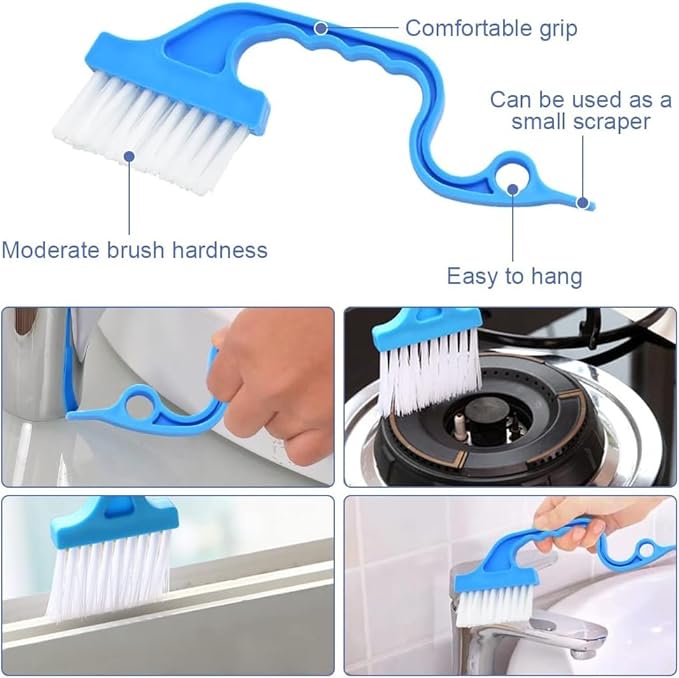 18Pcs Crevice Gap Cleaning Brush,Door Window Track Groove Corner Crevice Cleaning Brushes for Cleaning Window Grooves, Bathroom, Toilet Corner, Kitchen, Faucet, Sink(18 Pcs Cleaning Tool)