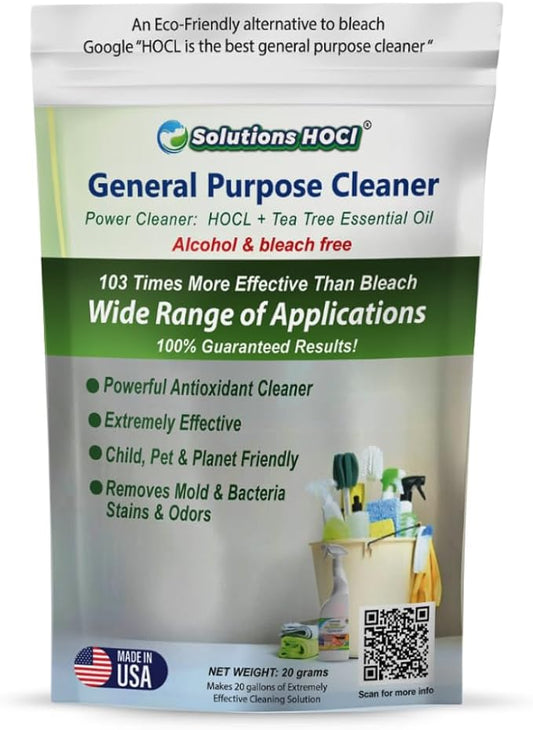 All Purpose Powder Cleaner Fragrance Free 20g | Multi-Surface Cleaner for Kitchen Appliances, Stainless Steel, Grills, Tiles, Glass Cooktops – Eco-Friendly Cleaning Supplies