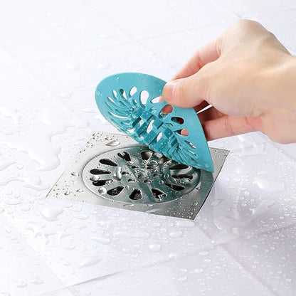 Guojiang Anti-Blocking Hair Catcher Hair Stopper Shower Floor Drain Covers Sink Strainer Filter Bathroom Kitchen Accessories Shower Hair Stopper for Shower Drain Sink Bathroom, Blue