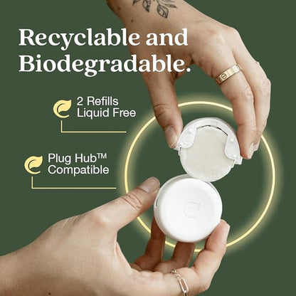 Enviroscent Non-Toxic Air Freshener Paper Refills - Compatible with Enviroscent Plug Hub® Warmer Kit - Home Fragrance Lasts Up to 90 Days - Lemon Leaf & Thyme Scent (Pack of 2)