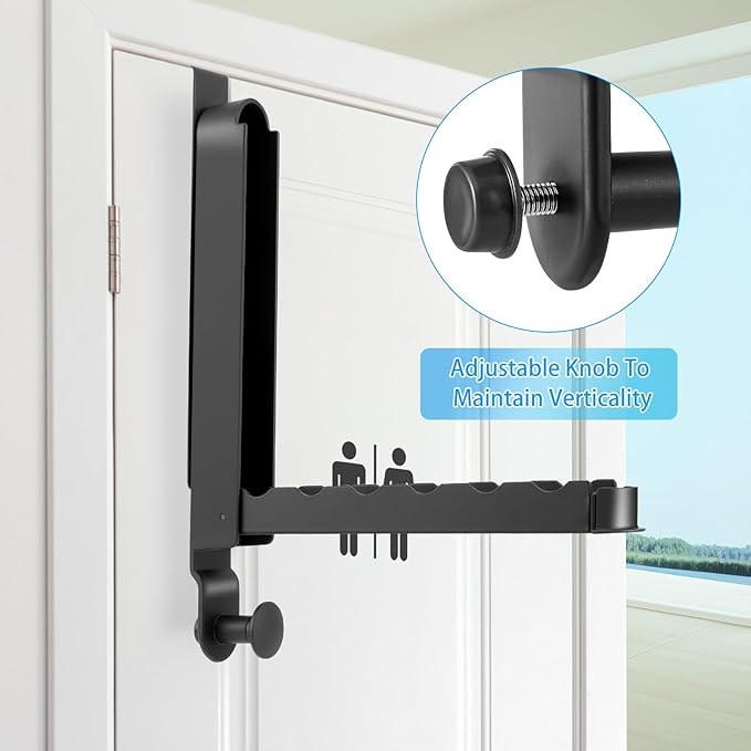 Over The Door Drying Rack, 1 Pack Foldable Over The Door Hooks Hanger for Laundry Clothes Heavy Duty Door Organizer Rack Coat Towels Hanging Storage for Bedroom Bathroom Kitchen