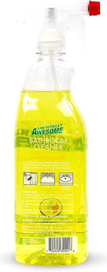 La's Totally Awesome Bathroom Cleaner, Removes Soap Scum & stubborn stains Plant-Derived Formula, 32 Fl Oz (Pack of 3)