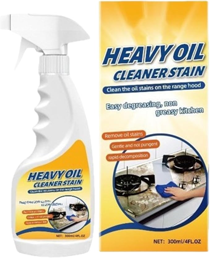Multi-Purpose Heavy Grime Duty Cleaner, 300ml Heavy Oil Stain Cleaner Kitchen, Kitchen Degreaser Spray, for Microwave, Oven, Stove Top and Cabinet (1PCS)