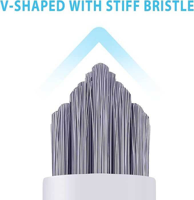 Grout Cleaner Brush,Hard Bristle Grout Cleaning Brushes Scrubber for Tile Floors Bathroom Shower, Black, 3 Pieces