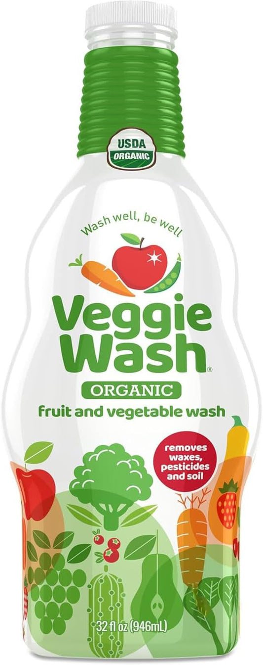 Veggie Wash Organic Fruit and Vegetable Wash Soaker, 32 Fluid Ounce