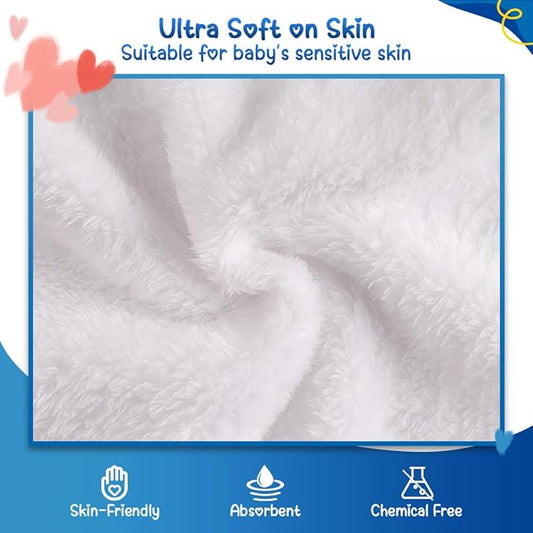 Orighty Baby Washcloths 6 Pack, Ultra Soft Flannel for Delicate Skin, Baby Wash Cloths for Newborns & Infants, Multi-Purpose Babies Bath Towels, Face Towels, Face Cloths, Babies Registry as Shower