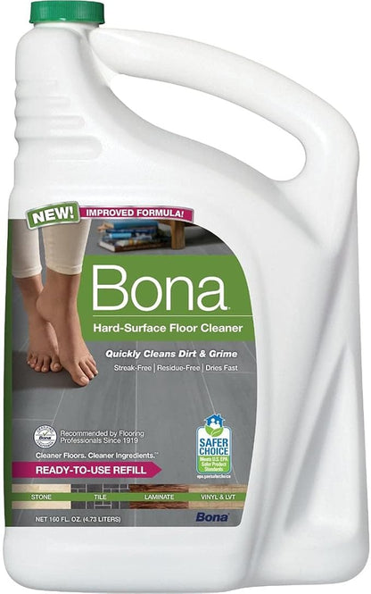 Bona 160 oz. Stone, Tile, and Laminate Floor Cleaner Refill with 22 oz. Bonus Spray Bottle