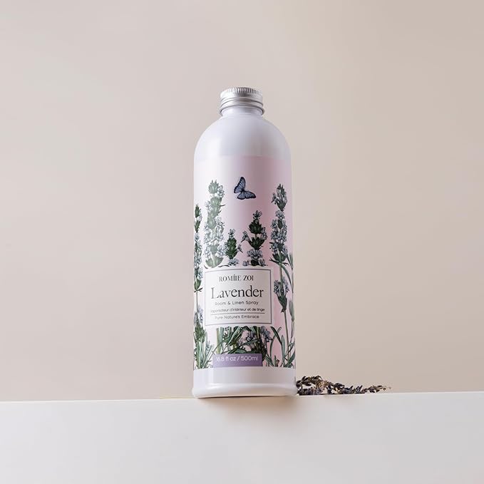 ROMIIE ZOI Lavender Room Spray Refill - 500ml / 16.8 Fl Oz - Calming Scent for Bedtime Relaxation & Better Sleep - Concentrated Air Freshener