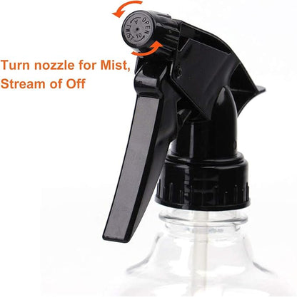 Bekith 12 Pack 8 Oz Empty Plastic Spray Bottle with Black Trigger Sprayers - Adjustable Head Sprayer from Fine to Stream - Refillable Sprayer for Water, Kitchen, Bath, Beauty, Hair, and Cleaning