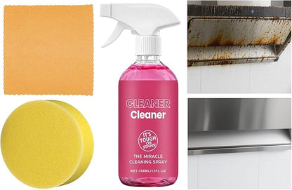 Kitchen Cleaning Spray – Oil Stain Remover, Stove Cleaner, Household Decontamination Agent | Fast-Acting Grease Dissolver, Powerful Formula for Home Cooking Surfaces and Appliances