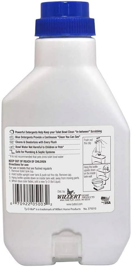 Automatic Toilet Bowl Cleaner Liquid – In-Tank Toilet Cleaner, Original Blue Formula, Long-Lasting Freshness, 10 oz
