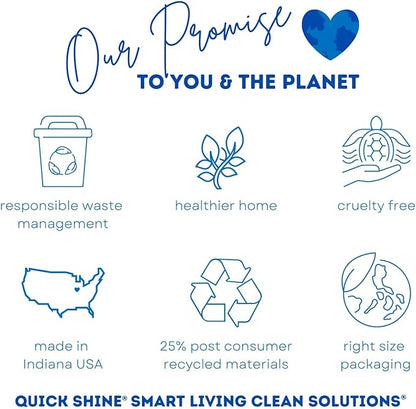 Quick Shine Disinfectant Floor Cleaner 27oz | Hospital Level Disinfectant Kills 99.9% Germs & Bacteria | Cleans w/Power of Hydrogen Peroxide & No Harsh Chemicals | Streak Free & Zero Residue