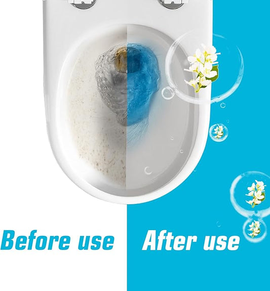Toilet Bowl Cleaner Tablets, Automatic Toilet Tank Cleaner Tablets in Bottle, Long-Lasting Powerful Cleaning, Septic Safe, Blue Water (BLUE 2 Pack)