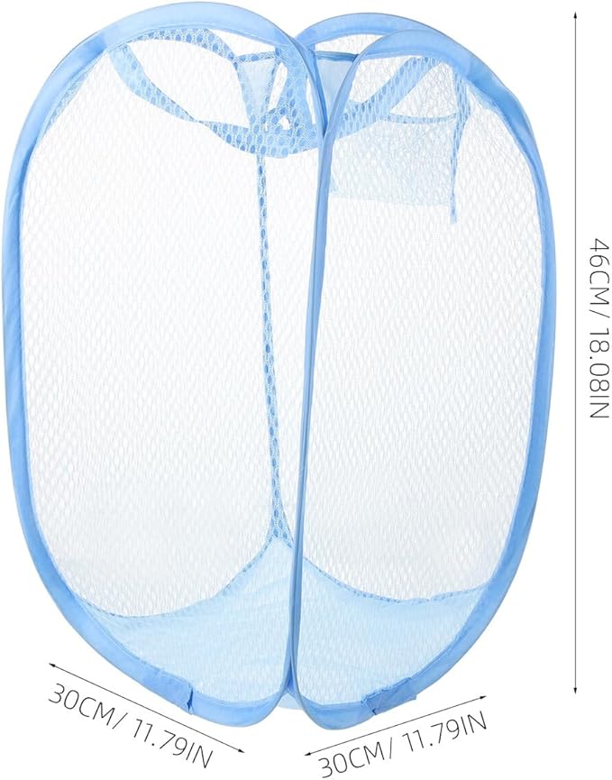 VICASKY Foldable Laundry Basket with Wire Frame Lightweight Mesh Hamper for Clothes and Storage College Dorm Organizer Random Color Random Color