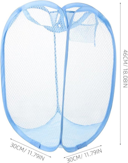 VICASKY Foldable Laundry Basket with Wire Frame Lightweight Mesh Hamper for Clothes and Storage College Dorm Organizer Random Color Random Color