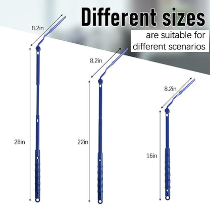 Colingmill 4 Pcs 3 ft Replacement Handles Compatible with Duster Refills, Extendable Long Extended Handle Only, Adjustable Length for Ceiling Fans, Blinds, Shelves, Windows (Blue)