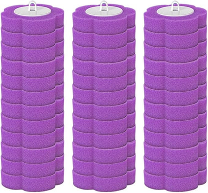 Disposable Toilet Cleaning System: Toilet Brush & Holder Kit with 18PCS Pre-Soaked Cleaner Wall-Mount Scrubbing Toilet Brush Bathroom Cleaning Kit (36-Pack Lavender Brush Head)