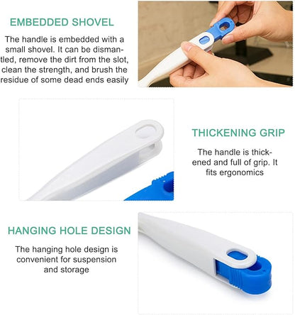 Scrub Brush Set of 2 PCS, 2024 New Cleaning Shower Scrubber with Durable Bristles, Grout Cleaner Brush, Scrub Brushes for Cleaning Bathroom, Shower, Tile, Kitchen, Floor, Bathtub