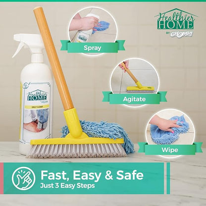 CHOMP! Grout Cleaner Bundle, Includes Grout Brush, Refreshes Grout and Removes Stains on Tile Floors and Bathroom Walls & Kitchens (3 Pack Set)