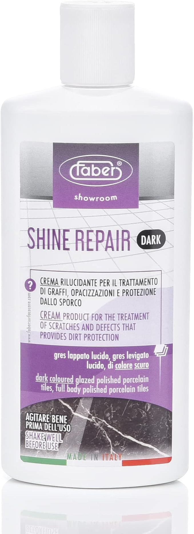 FABER Floor Shine Repair - Premium Floor Polishing Cream for Scratches & Defects, Re- Polishes, and Protects from Dirt - Perfect for Colored Glazed & Full Body Polished Porcelain Tiles, Pro & Home Use