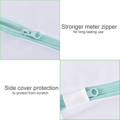 OTraki Mesh Laundry Bag for Delicates 2 Pack Garment Wash Bag 24 x 32 inch Zippered Large Washing Machine Bags for Sweater Dirty Clothes Washer College Dorm Organizer Don't Drying, Melting 140-176℉