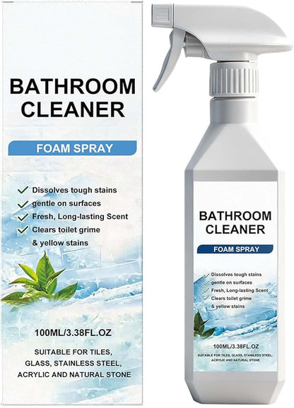 Scale Remover Bathroom Cleaner, Bathroom Cleaner Foam Spray for Tiles, Glass, Stainless, Steel, Acrylicand Natural Stone, 100ml (1)