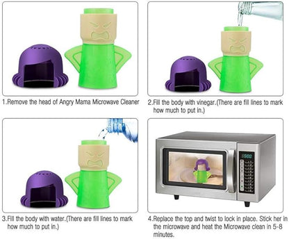 Microwave Cleaner Steam Easily Cleans the Crud In Minutes Steam Cleans With Vinegar and Water for Home Office Kitchens,Green